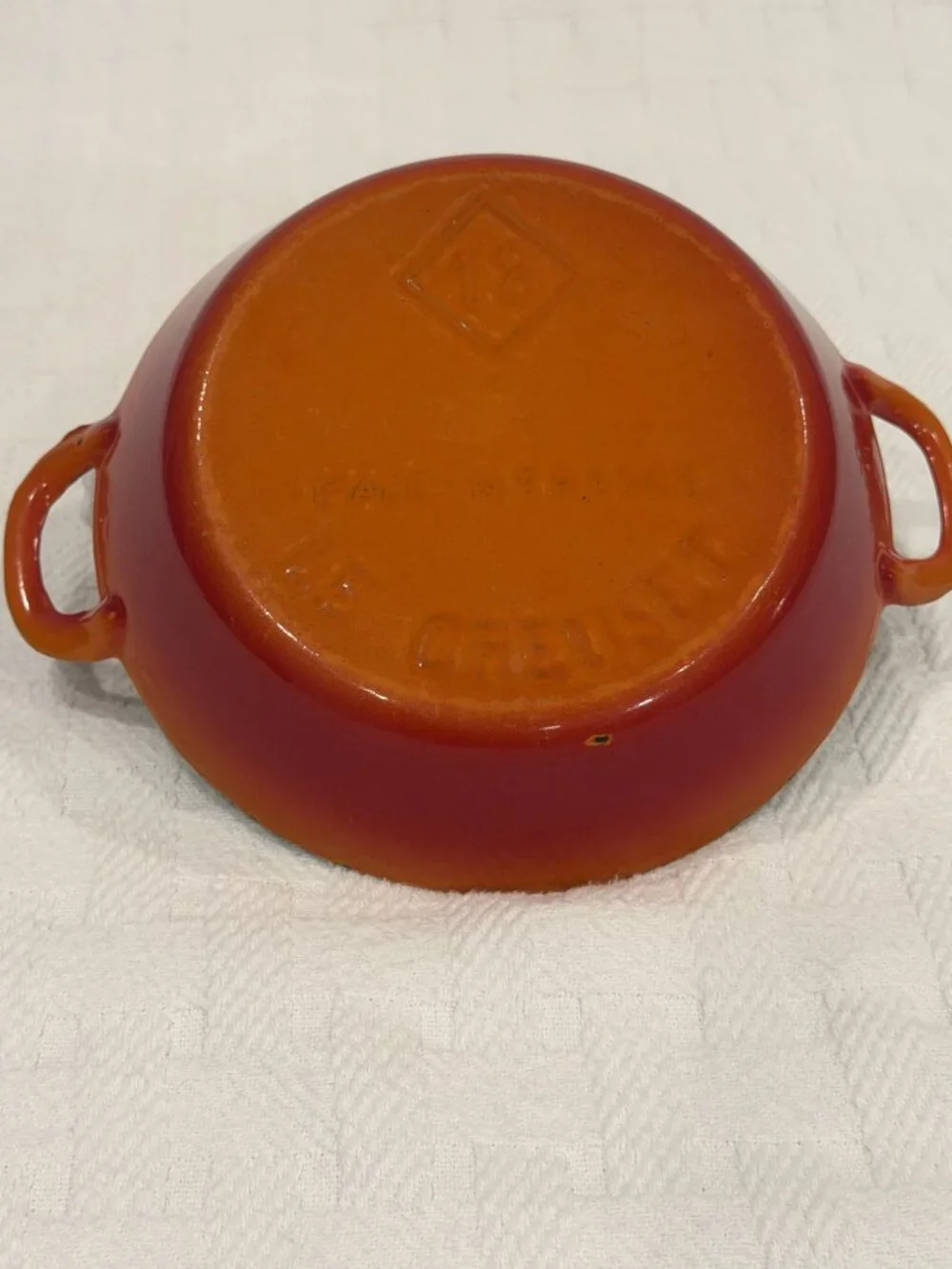 Vintage Le Creuset Gratin Dish – 18 cm Flame Orange Enameled Cast Iron France
